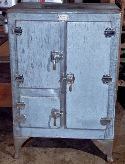 metal ice box refrigerator|ice box refrigerator 1920s.